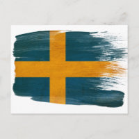 Schweden Flaggen-Postkarten
