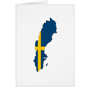 Schweden-Flaggenkarte