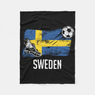 Schweden Flaggentrikot Schwedische Fußballmannscha Fleecedecke