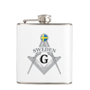 Schweden Freimaurerei Zeichen Flachmann