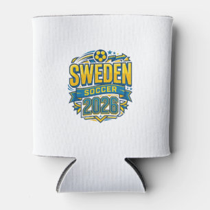 Schweden Fußball 2026 Fußball Fett Land Typografie Dosenkühler