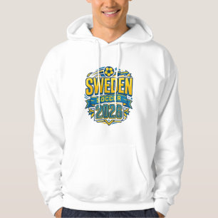 Schweden Fußball 2026 Fußball Fett Land Typografie Hoodie