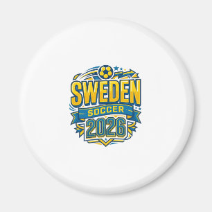 Schweden Fußball 2026 Fußball Fett Land Typografie Magnet