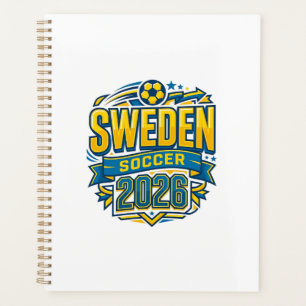 Schweden Fußball 2026 Fußball Fett Land Typografie Planer