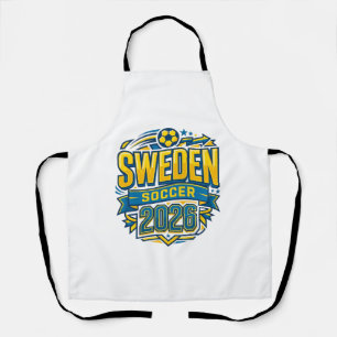Schweden Fußball 2026 Fußball Fett Land Typografie Schürze