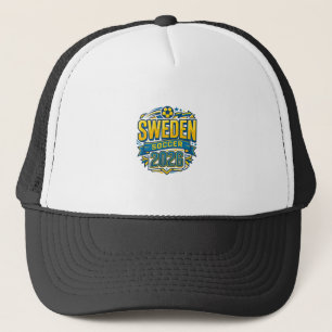 Schweden Fußball 2026 Fußball Fett Land Typografie Truckerkappe