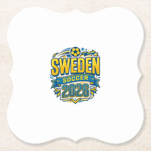 Schweden Fußball 2026 Fußball Fett Land Typografie Untersetzer