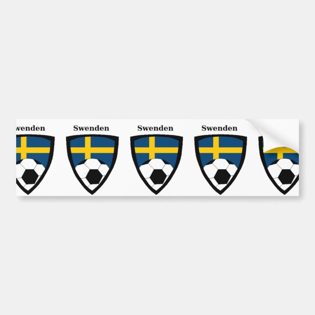 Schweden-Fußball Autoaufkleber (Vorne)