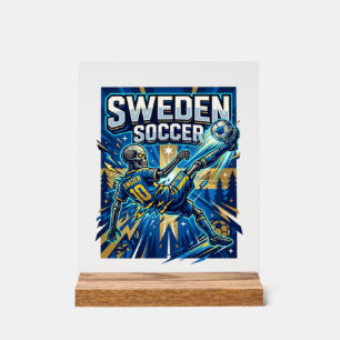 Schweden Fußball Skelett Stürmer Nationen Poster S