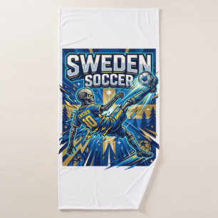 Schweden Fußball Skelett Stürmer Nationen Poster S Badehandtuch