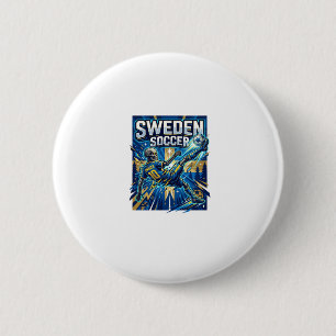Schweden Fußball Skelett Stürmer Nationen Poster S Button