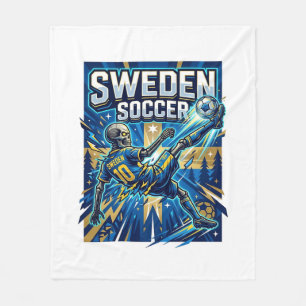 Schweden Fußball Skelett Stürmer Nationen Poster S Fleecedecke