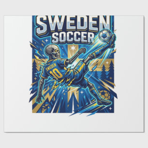 Schweden Fußball Skelett Stürmer Nationen Poster S Geschenkpapier