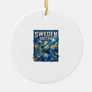 Schweden Fußball Skelett Stürmer Nationen Poster S Keramik Ornament