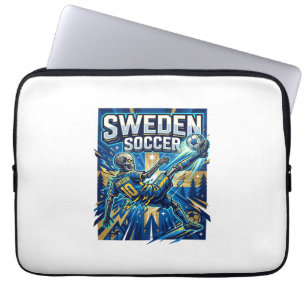 Schweden Fußball Skelett Stürmer Nationen Poster S Laptopschutzhülle