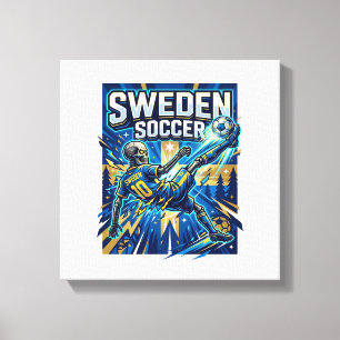 Schweden Fußball Skelett Stürmer Nationen Poster S Leinwanddruck