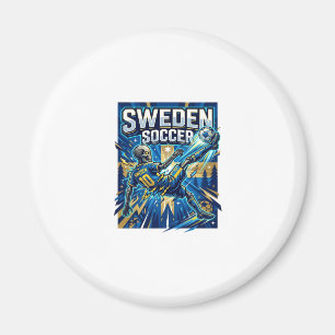 Schweden Fußball Skelett Stürmer Nationen Poster S Magnet