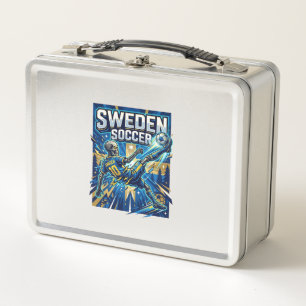 Schweden Fußball Skelett Stürmer Nationen Poster S Metall Brotdose