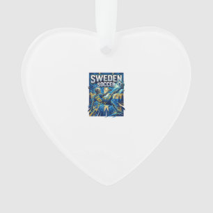 Schweden Fußball Skelett Stürmer Nationen Poster S Ornament
