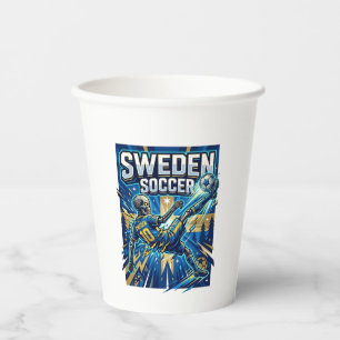 Schweden Fußball Skelett Stürmer Nationen Poster S Pappbecher