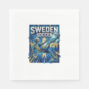 Schweden Fußball Skelett Stürmer Nationen Poster S Serviette