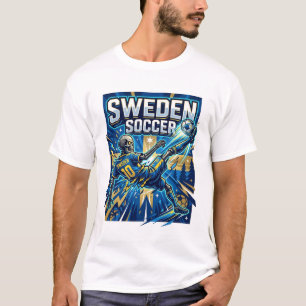 Schweden Fußball Skelett Stürmer Nationen Poster S T-Shirt