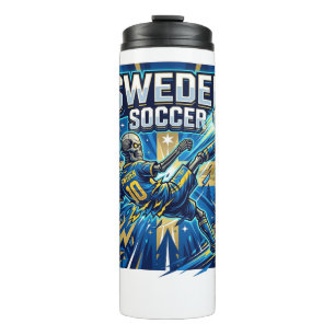 Schweden Fußball Skelett Stürmer Nationen Poster S Thermosbecher