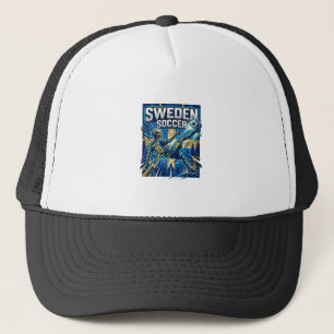 Schweden Fußball Skelett Stürmer Nationen Poster S Truckerkappe