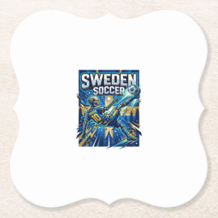 Schweden Fußball Skelett Stürmer Nationen Poster S Untersetzer