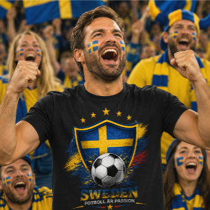Schweden Fußballfan Schwedische Fußballweltmeister T-Shirt