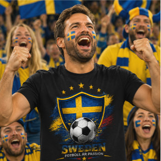 Schweden Fußballfan Schwedische Fußballweltmeister T-Shirt