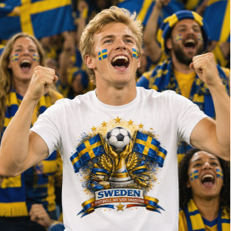 Schweden Fußballfan Schwedische Fußballweltmeister T-Shirt