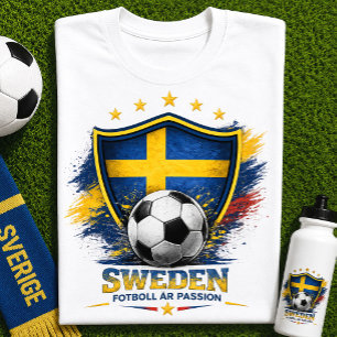 Schweden Fußballfan Schwedische Fußballweltmeister T-Shirt