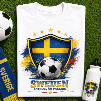 Schweden Fußballfan Schwedische Fußballweltmeister T-Shirt