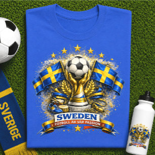Schweden Fußballfan Schwedische Fußballweltmeister T-Shirt