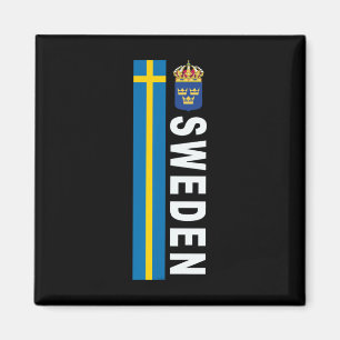 Schweden Fußballstil Schwedisches Flaggen-Design Magnet
