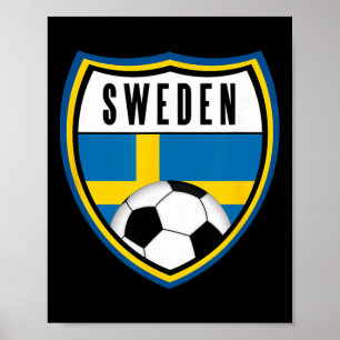 Schweden Fußballtrikot Schwedische Flagge Poster