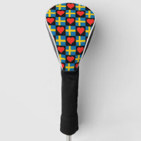 Schweden Golf Lover Herzstück Muster Schwedische F
