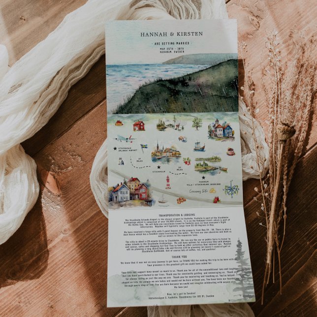 Schweden Hochzeit Illustrierte Karte (Von Creator hochgeladen)