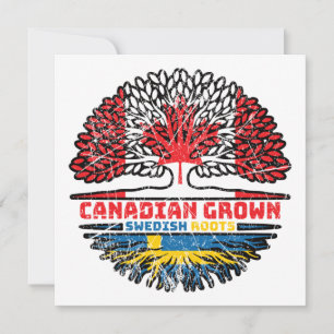 Schweden Kanadisches Tree-Roots-Flag Karte