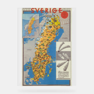 Schweden Karte Acrylschild