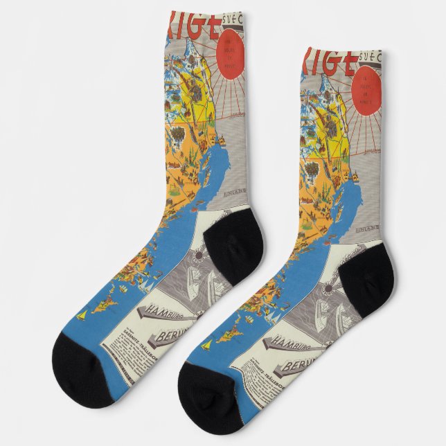 Schweden Karte Socken (Linkes Detail)