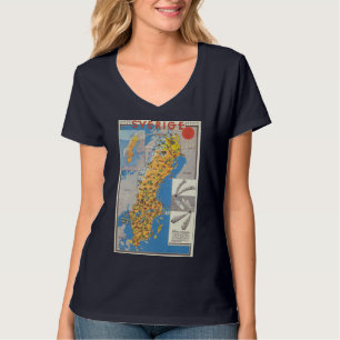 Schweden Karte T-Shirt