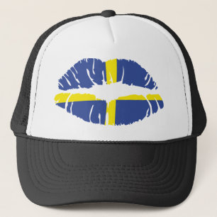 Schweden-Kusslippenstiftflagge Truckerkappe