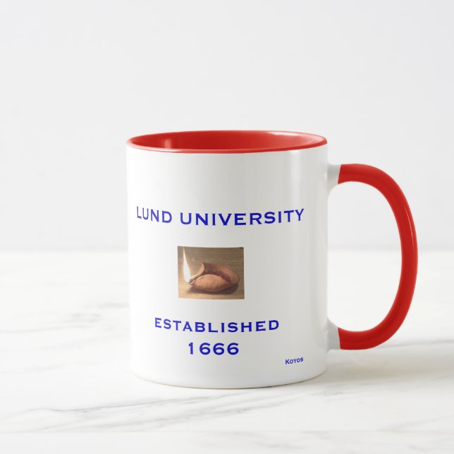 Schweden- - Lund-Hochschulgewohnheits-Tasse Tasse (Rechts)