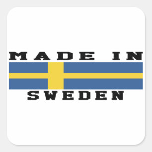 Schweden machte in den Entwürfen Quadratischer Aufkleber