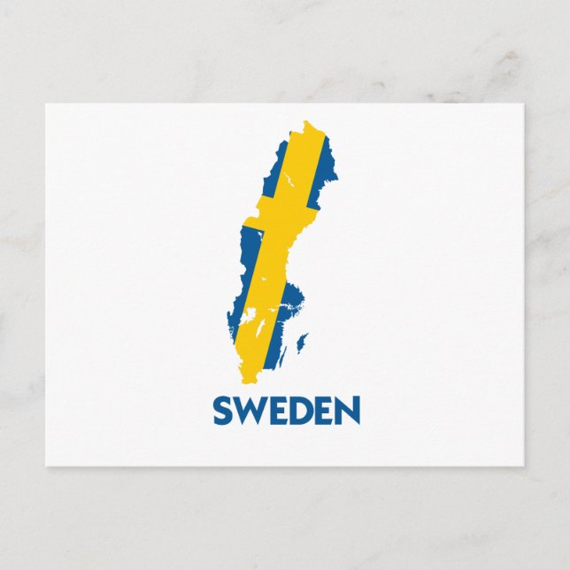 SCHWEDEN MAP POSTKARTE (Vorderseite)