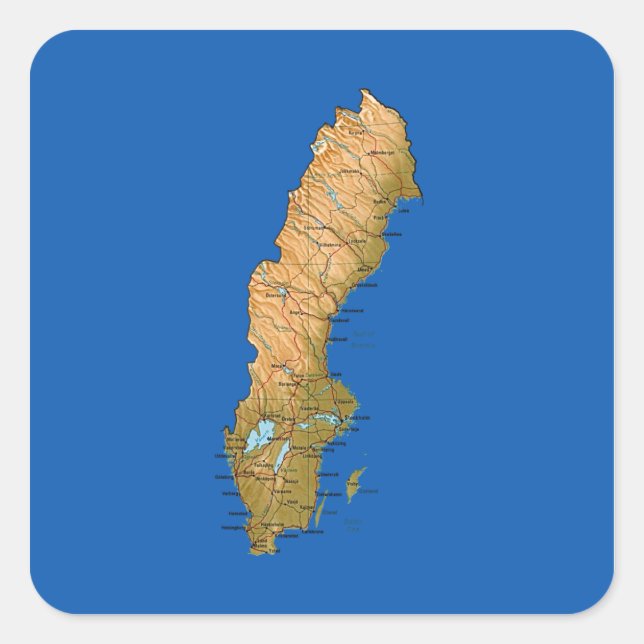 Schweden Map Sticker (Vorderseite)