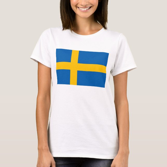 Schweden - Nationale Flagge T-Shirt (Vorderseite)