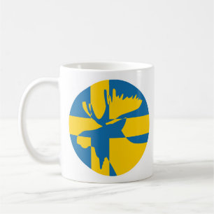 Schweden: Nationale schwedische Tierflagge Kaffeetasse